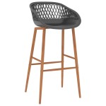vidaXL Set mobilier de bar, 5 piese, negru și gri