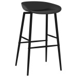vidaXL Set mobilier de bar, 5 piese, negru vidaXL Set mobilier de bar, 5 piese, negru