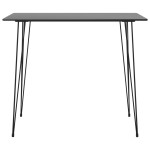 vidaXL Set mobilier de bar, 7 piese, negru