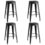 vidaXL Set mobilier de bar, 5 piese, alb și negru vidaXL Set mobilier de bar, 5 piese, alb și negru