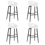vidaXL Set mobilier de bar, 5 piese, alb vidaXL Set mobilier de bar, 5 piese, alb