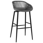 vidaXL Set mobilier de bar, 5 piese, alb și gri vidaXL Set mobilier de bar, 5 piese, alb și gri