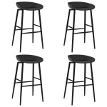 vidaXL Set mobilier de bar, 5 piese, alb și negru vidaXL Set mobilier de bar, 5 piese, alb și negru