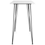 vidaXL Set mobilier de bar, 7 piese, alb și gri