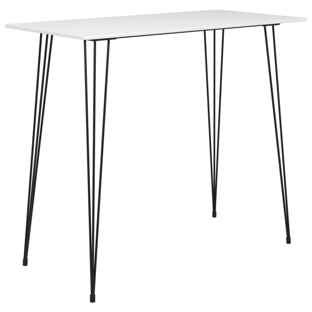 vidaXL Set mobilier de bar, 7 piese, alb și gri