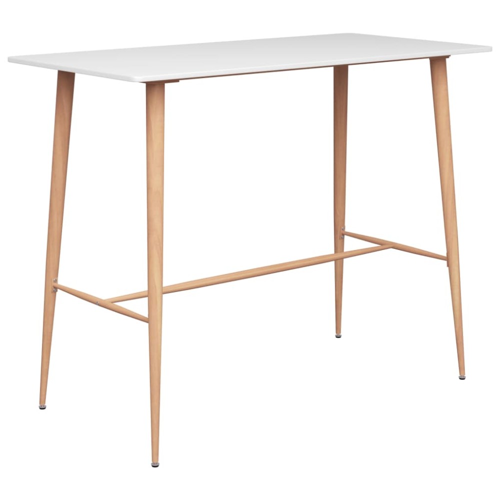 vidaXL Set mobilier de bar, 7 piese, alb și negru