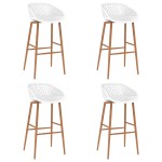 vidaXL Set mobilier de bar, 5 piese, negru și alb vidaXL Set mobilier de bar, 5 piese, negru și alb