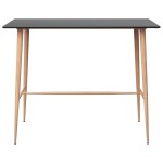 vidaXL Set mobilier de bar, 7 piese, negru vidaXL Set mobilier de bar, 7 piese, negru