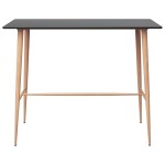 vidaXL Set mobilier de bar, 7 piese, negru vidaXL Set mobilier de bar, 7 piese, negru