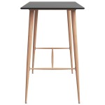 vidaXL Set mobilier de bar, 7 piese, negru vidaXL Set mobilier de bar, 7 piese, negru