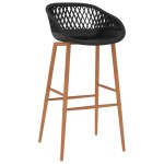 vidaXL Set mobilier de bar, 7 piese, negru vidaXL Set mobilier de bar, 7 piese, negru