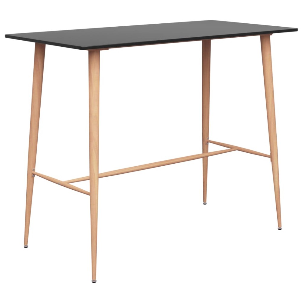 vidaXL Set mobilier de bar, 7 piese, negru