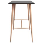 vidaXL Set mobilier de bar, 7 piese, negru vidaXL Set mobilier de bar, 7 piese, negru