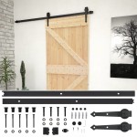 vidaXL Ușă glisantă cu set feronerie, 90 x 210 cm, lemn masiv de pin vidaXL Ușă glisantă cu set feronerie, 90 x 210 cm, lemn masiv de pin