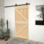 vidaXL Ușă glisantă cu set feronerie, 90 x 210 cm, lemn masiv de pin vidaXL Ușă glisantă cu set feronerie, 90 x 210 cm, lemn masiv de pin
