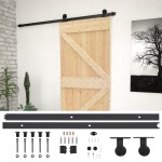 vidaXL Ușă glisantă cu set feronerie, 90x210 cm, lemn masiv de pin vidaXL Ușă glisantă cu set feronerie, 90x210 cm, lemn masiv de pin