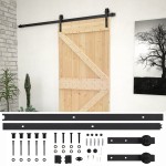 vidaXL Ușă glisantă cu set feronerie, 90 x 210 cm, lemn masiv de pin vidaXL Ușă glisantă cu set feronerie, 90 x 210 cm, lemn masiv de pin