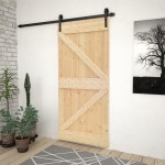 vidaXL Ușă glisantă cu set feronerie, 100 x 210 cm, lemn masiv de pin vidaXL Ușă glisantă cu set feronerie, 100 x 210 cm, lemn masiv de pin