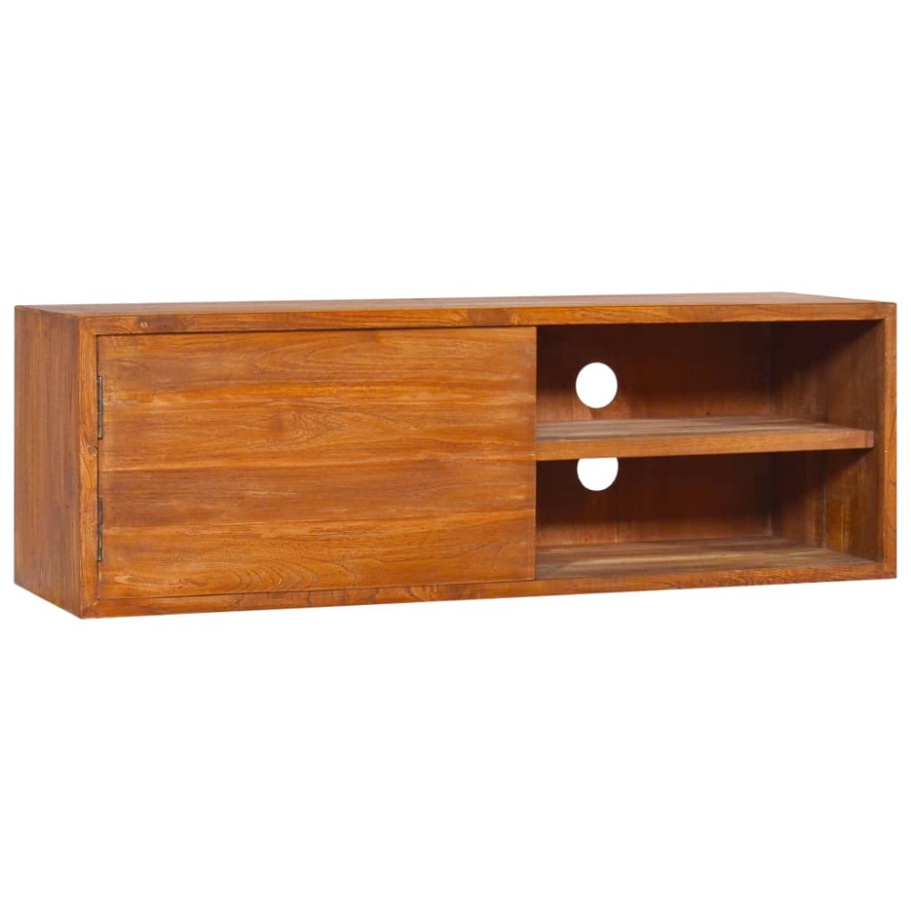 vidaXL Dulap TV montat pe perete, 180 x 30 x 30 cm, lemn masiv de tec
