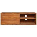 vidaXL Dulap TV montat pe perete, 180 x 30 x 30 cm, lemn masiv de tec