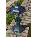 vidaXL Lămpi de grădină, 2 buc., verde închis/negru, aluminiu