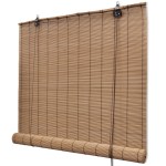 vidaXL Jaluzele din bambus tip rulou, 2 buc., maro, 80 x 160 cm