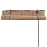vidaXL Jaluzele din bambus tip rulou, 2 buc., maro, 150 x 220 cm vidaXL Jaluzele din bambus tip rulou, 2 buc., maro, 150 x 220 cm