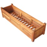 vidaXL Straturi înălțate de grădină, 2 buc, 100x30x25 cm, lemn acacia vidaXL Straturi înălțate de grădină, 2 buc, 100x30x25 cm, lemn acacia