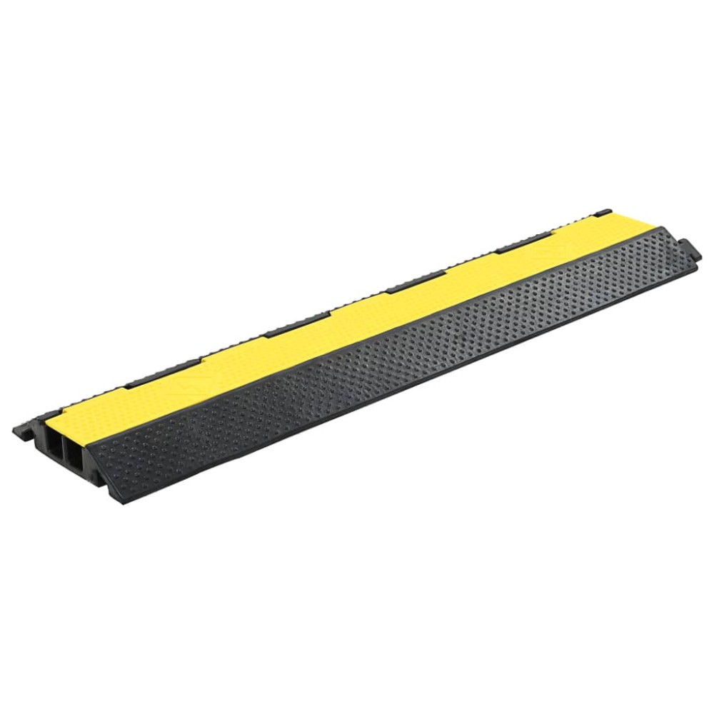 vidaXL Rampe de protecție cabluri, 2 buc, 2 canale cauciuc, 101,5 cm