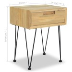 vidaXL Noptiere, 2 buc., 40 x 30 x 50 cm, lemn masiv de pin