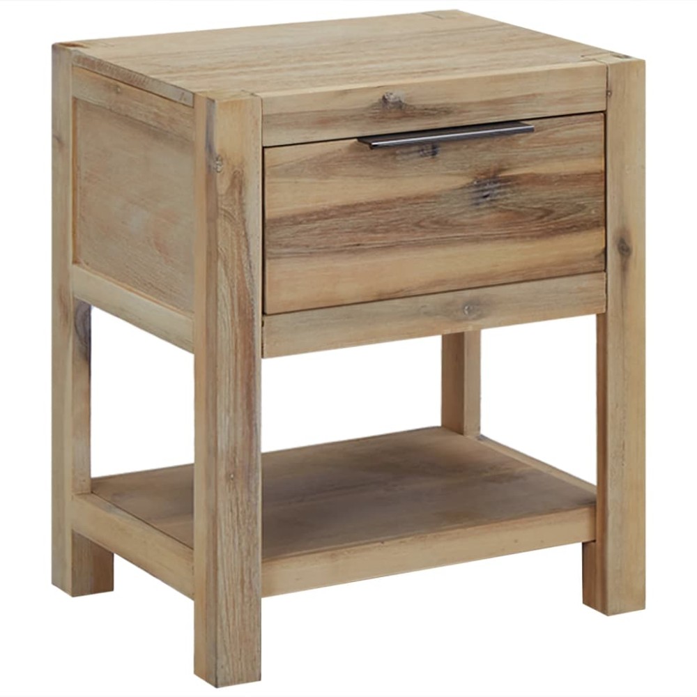 vidaXL Noptiere cu sertare, 2 buc., 40x30x48 cm, lemn masiv de acacia