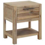 vidaXL Noptiere cu sertare, 2 buc., 40x30x48 cm, lemn masiv de acacia