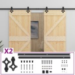 vidaXL Ușă glisantă cu set feronerie, 80 x 210 cm, lemn masiv de pin vidaXL Ușă glisantă cu set feronerie, 80 x 210 cm, lemn masiv de pin