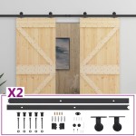 vidaXL Ușă glisantă cu set feronerie, 80 x 210 cm, lemn masiv de pin vidaXL Ușă glisantă cu set feronerie, 80 x 210 cm, lemn masiv de pin