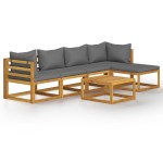 vidaXL Set mobilier grădină cu perne, 6 piese, lemn masiv acacia vidaXL Set mobilier grădină cu perne, 6 piese, lemn masiv acacia