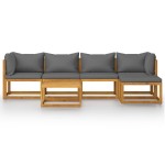 vidaXL Set mobilier grădină cu perne, 7 piese, lemn masiv de acacia