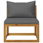 vidaXL Set mobilier grădină cu perne, 10 piese, lemn masiv de acacia