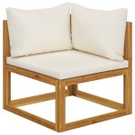 vidaXL Set mobilier grădină cu perne, crem, 6 piese, lemn masiv acacia vidaXL Set mobilier grădină cu perne, crem, 6 piese, lemn masiv acacia