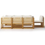 vidaXL Set mobilier grădină cu perne crem, 9 piese, lemn masiv acacia vidaXL Set mobilier grădină cu perne crem, 9 piese, lemn masiv acacia