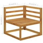 vidaXL Set mobilier grădină cu perne, 7 piese, crem, lemn masiv acacia