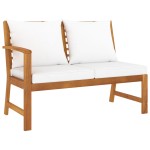 vidaXL Set mobilier de grădină, 4 piese, perne crem, lemn masiv acacia vidaXL Set mobilier de grădină, 4 piese, perne crem, lemn masiv acacia