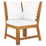 vidaXL Set mobilier de grădină, 4 piese, perne crem, lemn masiv acacia vidaXL Set mobilier de grădină, 4 piese, perne crem, lemn masiv acacia