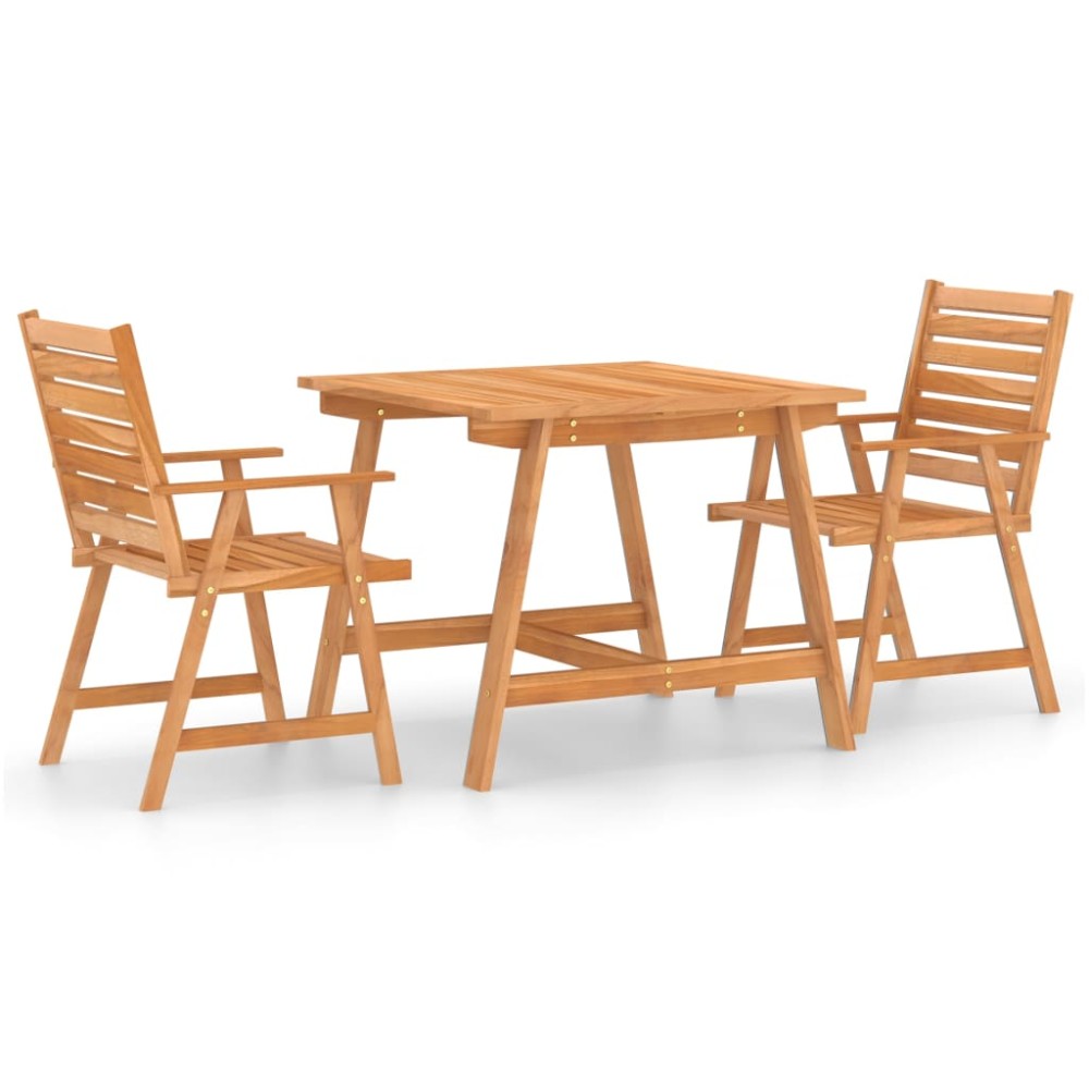 vidaXL Set mobilier grădină, 3 piese, lemn masiv de acacia
