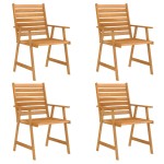 vidaXL Set mobilier de masă pentru grădină, 5 piese, lemn masiv acacia