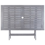 vidaXL Set mobilier de grădină, 7 piese, gri, lemn masiv de acacia