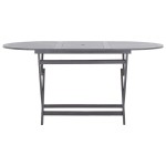 vidaXL Set mobilier de grădină, 7 piese, gri, lemn masiv de acacia