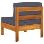 vidaXL Set mobilier grădină perne, gri închis, 6 piese, lemn acacia vidaXL Set mobilier grădină perne, gri închis, 6 piese, lemn acacia