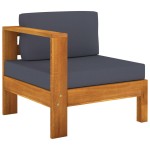 vidaXL Set mobilier grădină perne gri închis, 9 piese, lemn acacia vidaXL Set mobilier grădină perne gri închis, 9 piese, lemn acacia