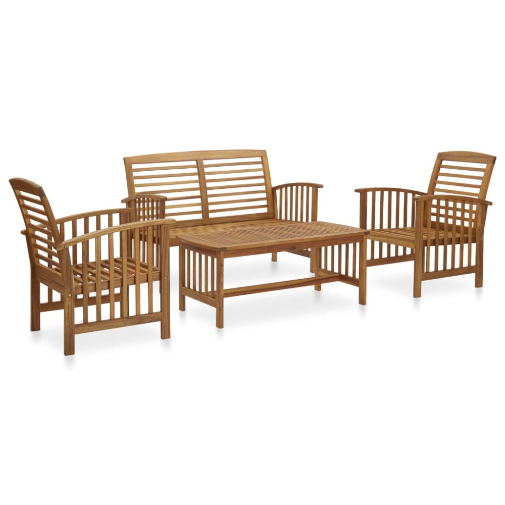 vidaXL Set mobilier de grădină, 4 piese, lemn masiv de acacia