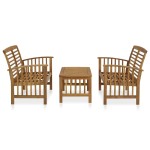 vidaXL Set mobilier de grădină, 3 piese, lemn masiv de acacia vidaXL Set mobilier de grădină, 3 piese, lemn masiv de acacia